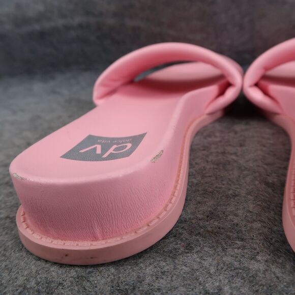 Dolce Vita Shoes Womens 9 Sandal Slides Fashion Pink Slip On Bandage Strap Flats - Picture 7 of 13
